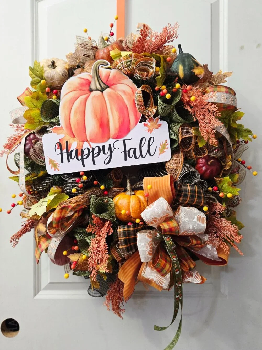 Happy Fall Autumnal Wreath